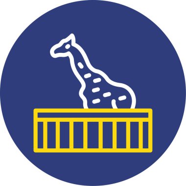 Zürafa ikonu. Web için zürafa vektör simgelerinin basit çizimi