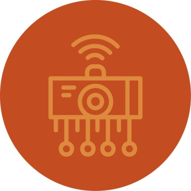 Bir radyo simgesinin vektör illüstrasyonu