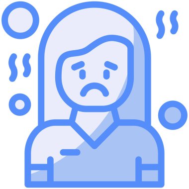 üzgün yüz simgesi vektör çizimi tasarımı