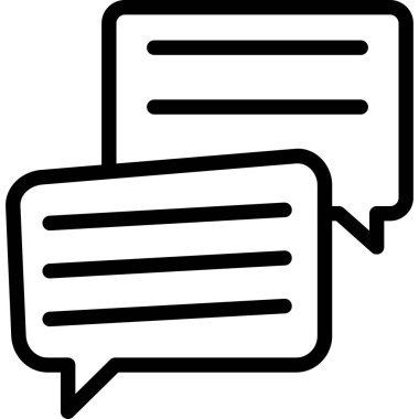 baloncuk sohbet iletişim simgesi ana hat biçiminde