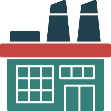 Bina. Web simgesi basit illüstrasyon