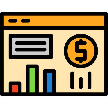 çevrimiçi iş rengi vektör illüstrasyonu