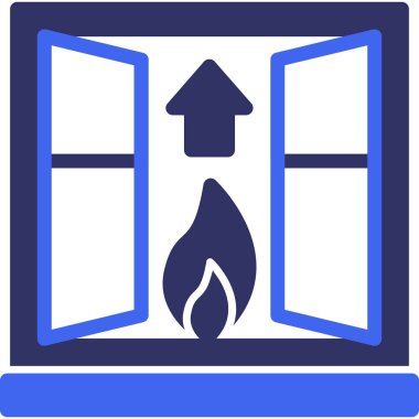 Bir mavi ve kırmızı simgenin vektör illüstrasyonu