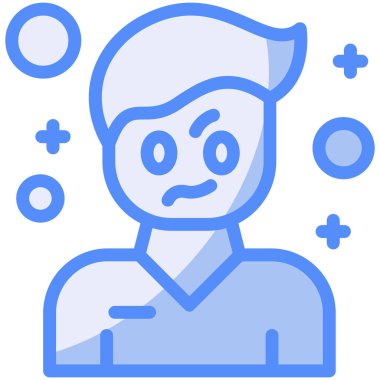 avatar yüz simgesi ile doldurulmuş - ana hat biçimi