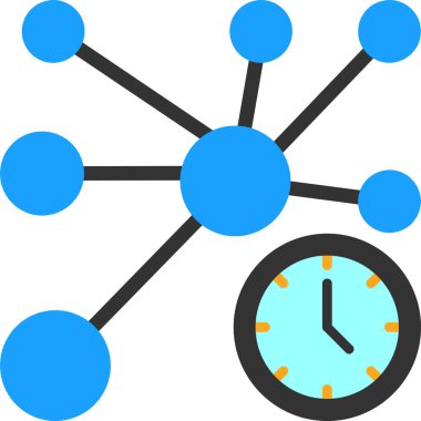 Saat simgesi, vektör illüstrasyonu basit tasarım