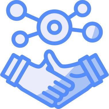 Anlaşma anlaşması simgesi - taslak biçimi