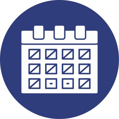 Takvim simgesinin vektör illüstrasyonu