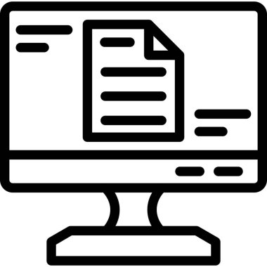 Bilgisayar. Web simgesi basit illüstrasyon