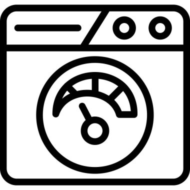 Banyo makinesi simgesi dış hat biçiminde