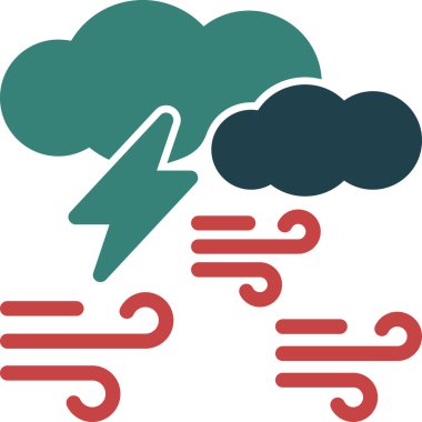 Fırtına. Web simgesi basit tasarım