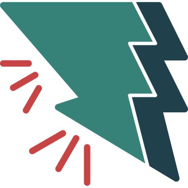 Yıldırım. Web simgesi basit illüstrasyon