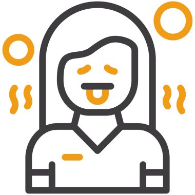 Kadın yüzü. Basit resimleme