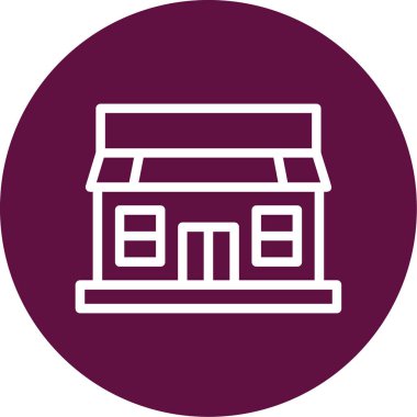 Modern binanın vektör illüstrasyonu