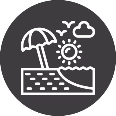 Şemsiye. Web simgesi basit illüstrasyon