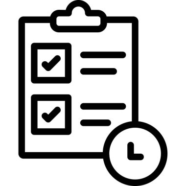 Pano simgesi ana hatları vektörü. Pano. liste