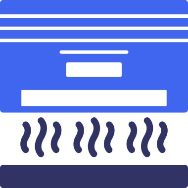 Mavi ve beyaz bir ikonun vektör illüstrasyonu