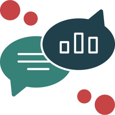 Konuş. Web simgesi basit illüstrasyon