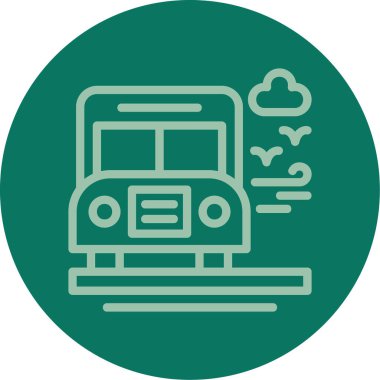 tren simgesi vektör illüstrasyonu