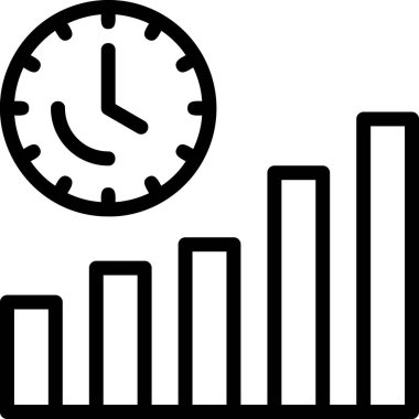 iş yönetimi grafiği simgesi ana hatlar biçiminde