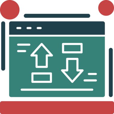 Tarayıcı web arayüzü simgesi - taslak biçimi