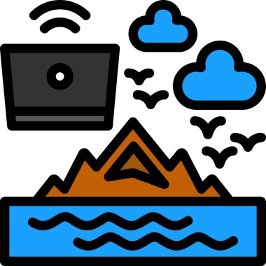 Bulut simgesi vektör illüstrasyonu