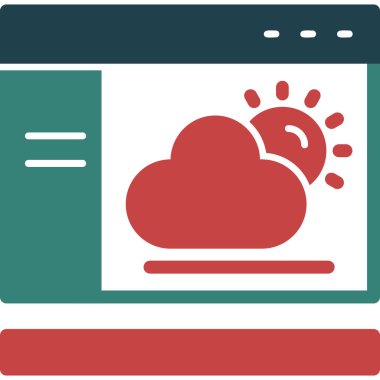 Bulut hesaplama simgesi. vektör illüstrasyonu