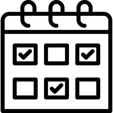 Randevu ikonu. Web için takvim vektör simgelerinin özet çizimi