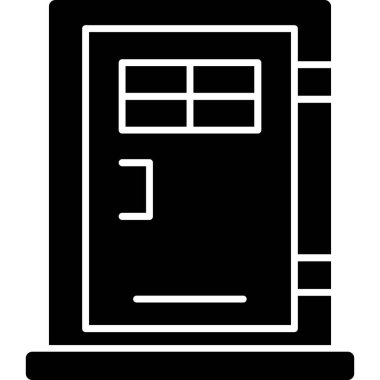 Kapı simgesi, vektör illüstrasyonu