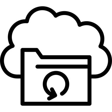 Bulut hesaplama. Web simgesi vektör illüstrasyonu