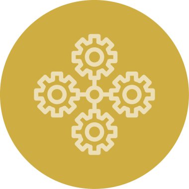 dişli simgesi vektör illüstrasyonu