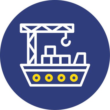 Gemi. Web simgesi basit illüstrasyon