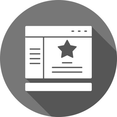 Yıldız Kabartma Gölgesi, Vektör İllüstrasyonu