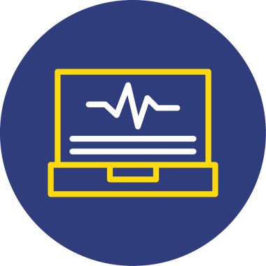 Monitör simgesinin vektör illüstrasyonu