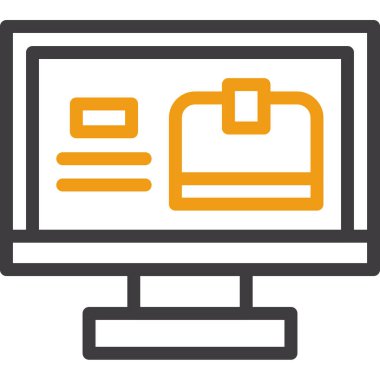 dizüstü bilgisayar web simgesi basit illüstrasyon