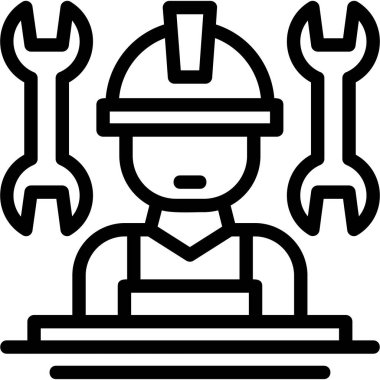 Taslak biçiminde inşaat mühendisi simgesi