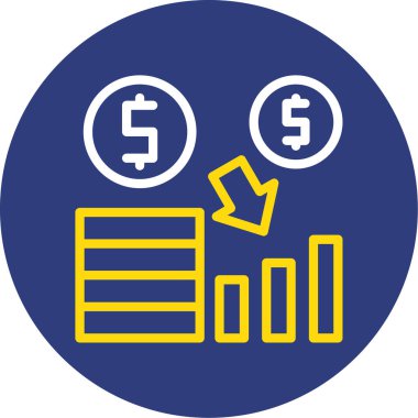 Dolar. Web simgesi basit illüstrasyon