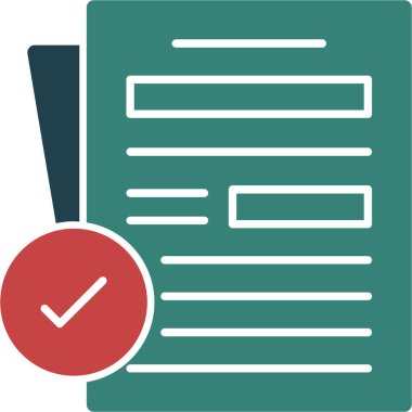 kontrol listesi simgesi. Web tasarımı için kontrol listesi vektör simgesinin düz çizimi