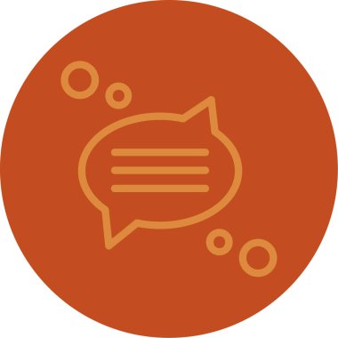 Sohbet yorumu simgesi, vektör illüstrasyonu