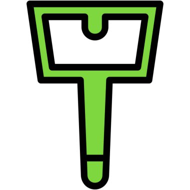 Süpürge. Web simgesi basit illüstrasyon