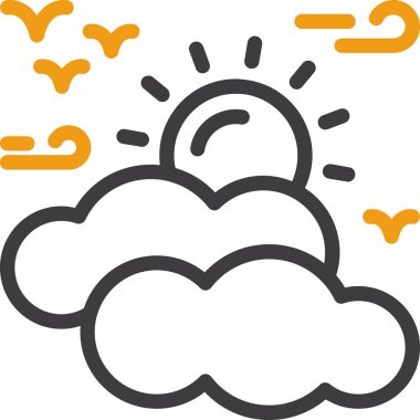 Hava durumu. Web simgesi basit illüstrasyon