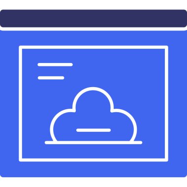 Bulut depolama simgesi. vektör illüstrasyonu