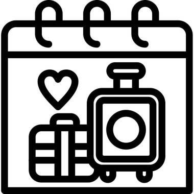 tarih simgesi, basit vektör illüstrasyonu