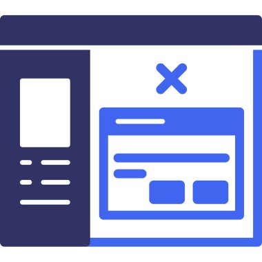 Web simgesi, basit ve basit vektör illüstrasyonu