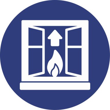 Bir bina simgesinin vektör illüstrasyonu