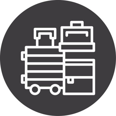 bagaj. Web simgesi vektör illüstrasyonu