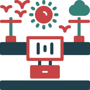 Çiftlik çiftçiliği ikonu düz stil