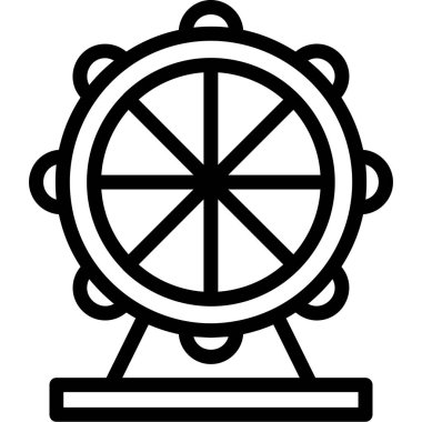 Tekerlek. Web simgesi basit illüstrasyon