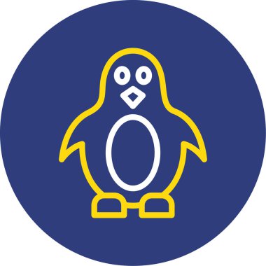 Kişisel ve ticari kullanım için penguen vektör simgesi simgesi vektör çizimi..