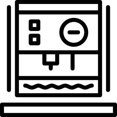 Tarayıcı bilgisayar simgesi ana hat biçiminde