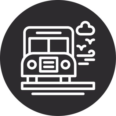 Tren ikonu. özet vektör illüstrasyonu